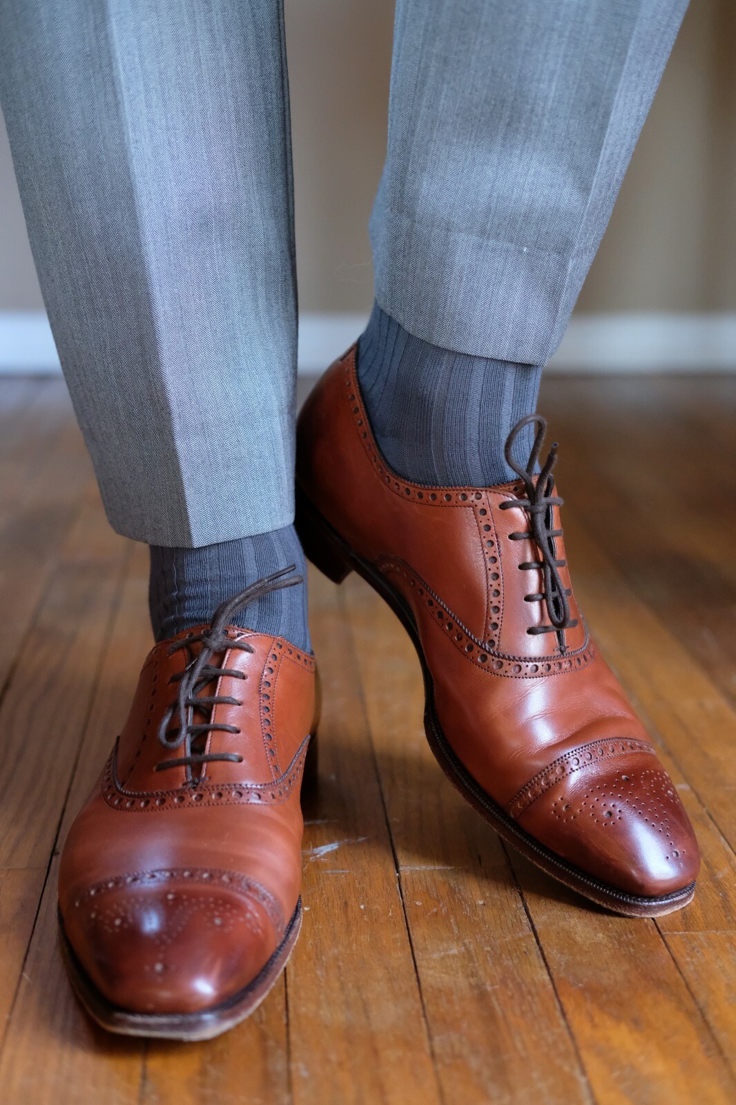 Boardroom Socks Men’s Over the Calf Knee High Cotton Dress Socks Business Formal