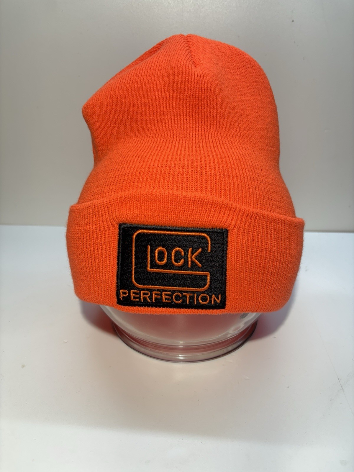 🔥GLOCK Perfection LOGO Beanie Knit Cap, hat One Size🥶 Embroidered! Orange