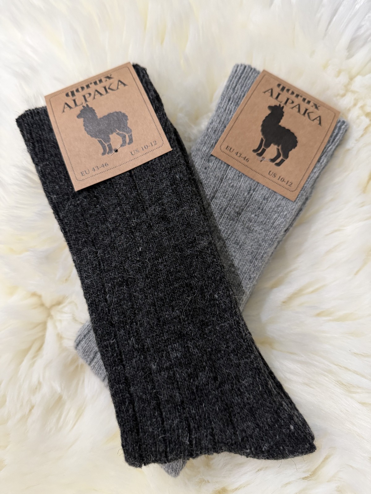 4 Pairs Alpaca Wool Thermal Nature Warm Winter Socks For Women & Men
