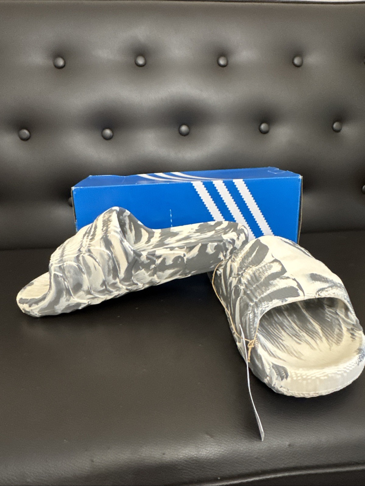 Adidas Adilette 22 Slides Size Mens 11 Wonder White Grey IG5919