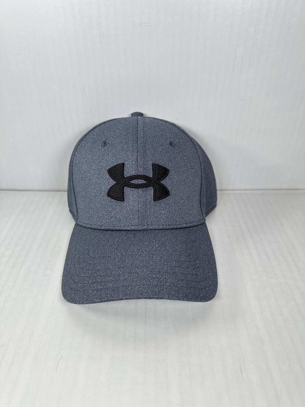 Size M/L Under Armour Blitzing Cap HeatGear Sweatband Wicks Stretch Navy Black
