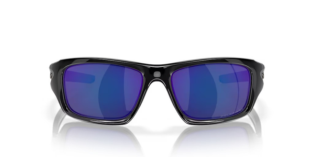 New Oakley Valve Sunglasses Polished Black Deep Blue Iridium Polarized OO9236-12