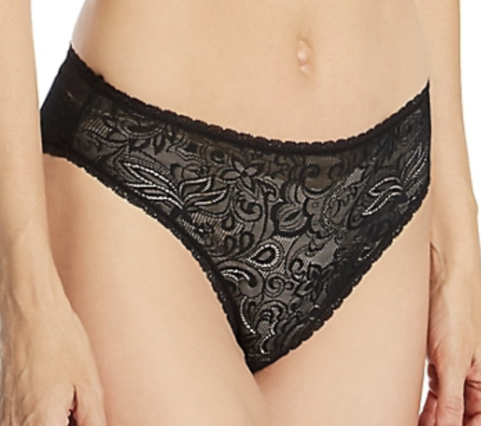 MAIDENFORM Luxurious Lace Black High Cut Leg Brief Panty Womens S 5 M 6 L 7 XL 8