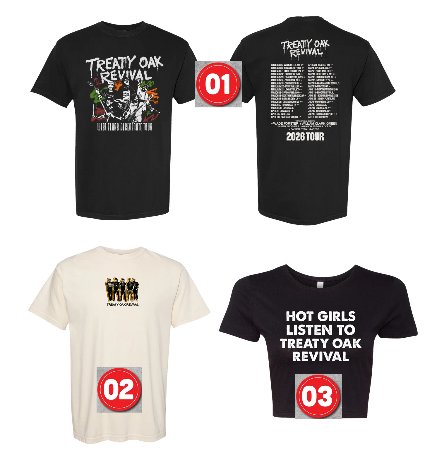 Treaty Oak Revival 2026 Tour Merch Tee, T-Shirt Reprint