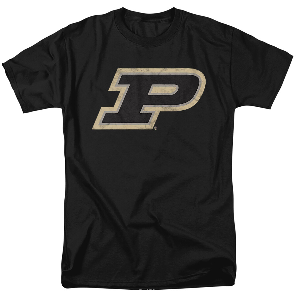 Purdue University Adult T-Shirt Official Distressed , Black S-7XL
