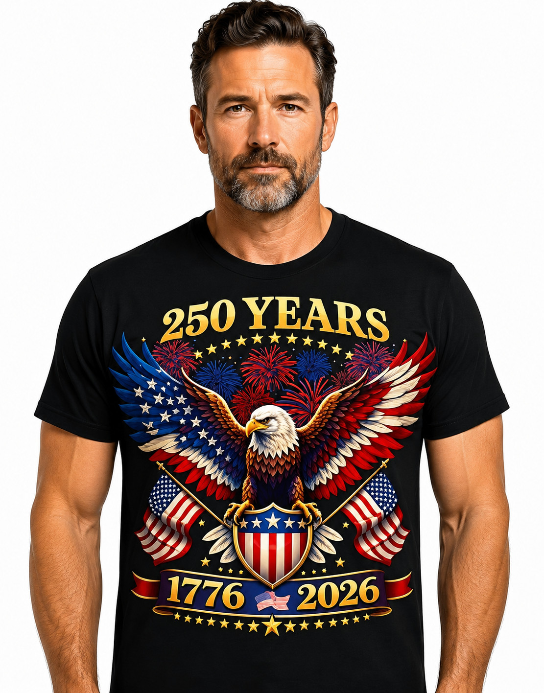 250 Years American 1776 2026 250th 4th July Independence Day T-Shirt