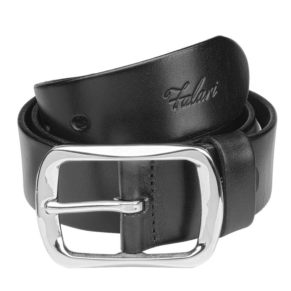 Falari® Men’s Genuine Leather Belt Stainless Steel Buckle 38mm 9002