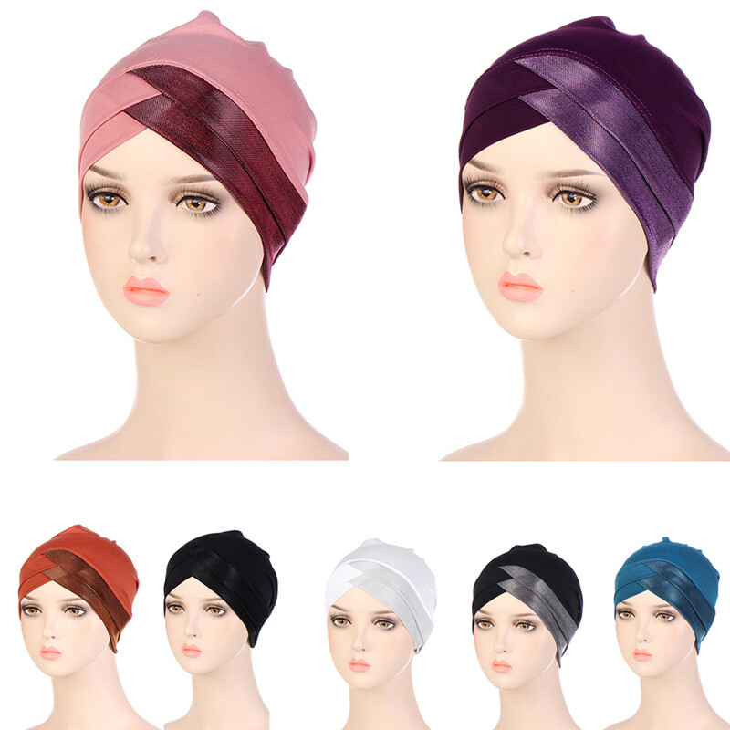 Stretch Muslim Headscarf, Chemo Cap for Hair Loss Women Wrap Turban