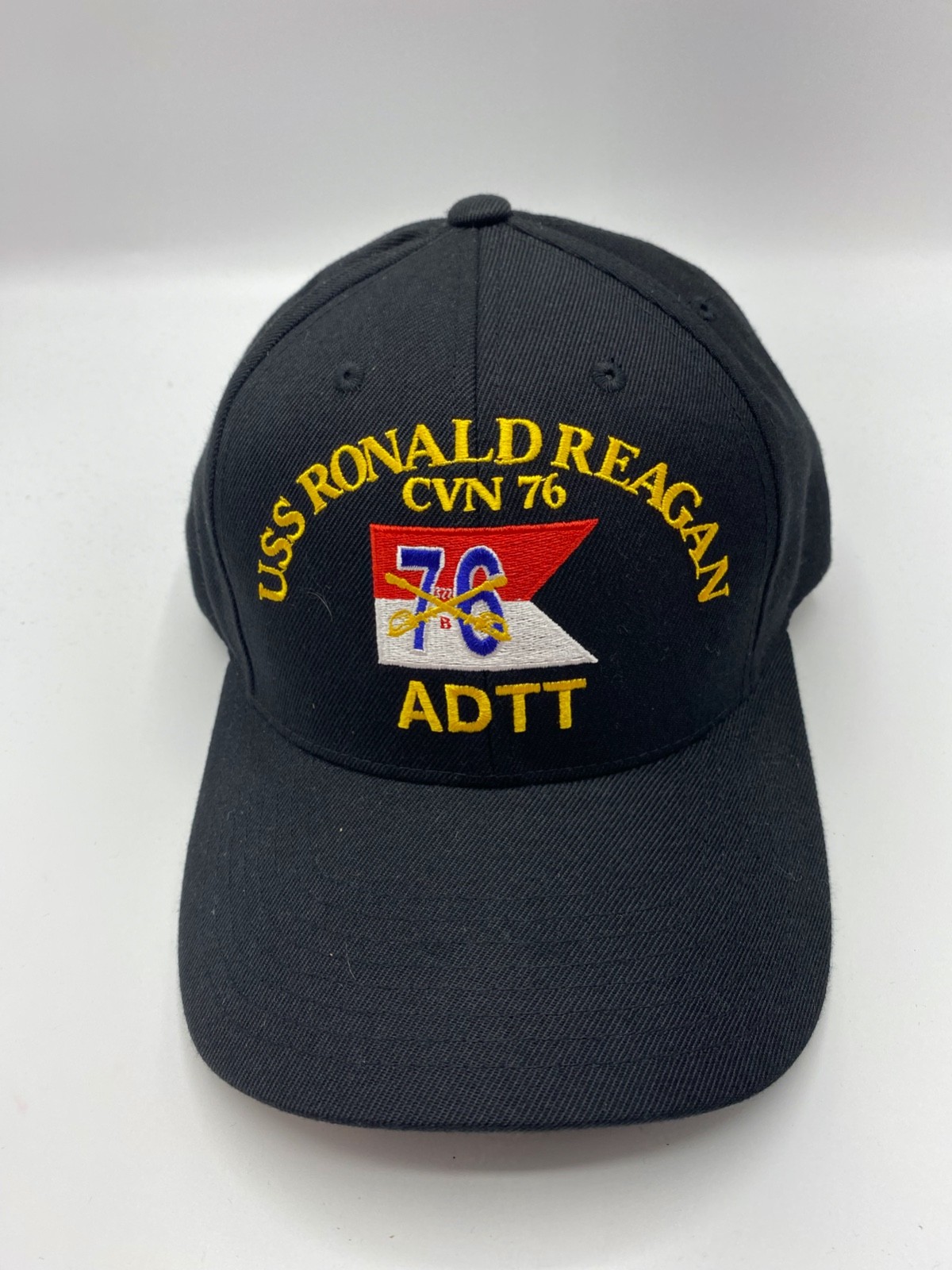 The Corps USS Ronald Reagan CVN 76 ATTT Logo Black Baseball Cap Hat One Size