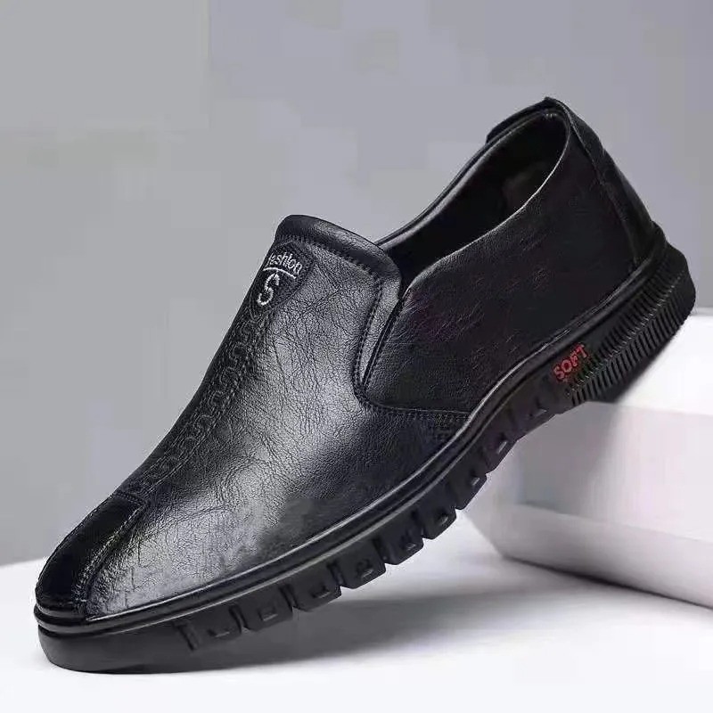 Men’s PU Leather Loafers Luxury Casual Driving Shoes Breathable Slip On Moccasin