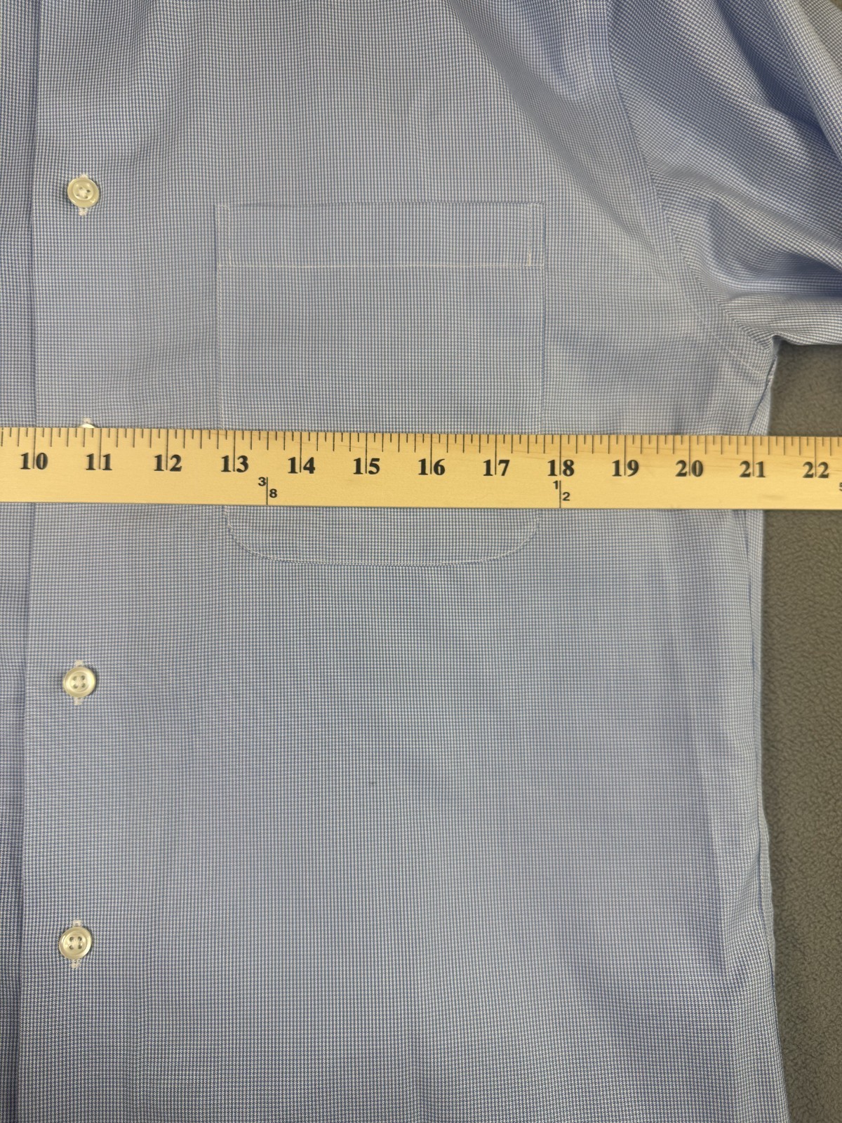 Pronto Uomo Men’s Button Down Shirt Long Sleeve Sz. 16 34/35 Blue