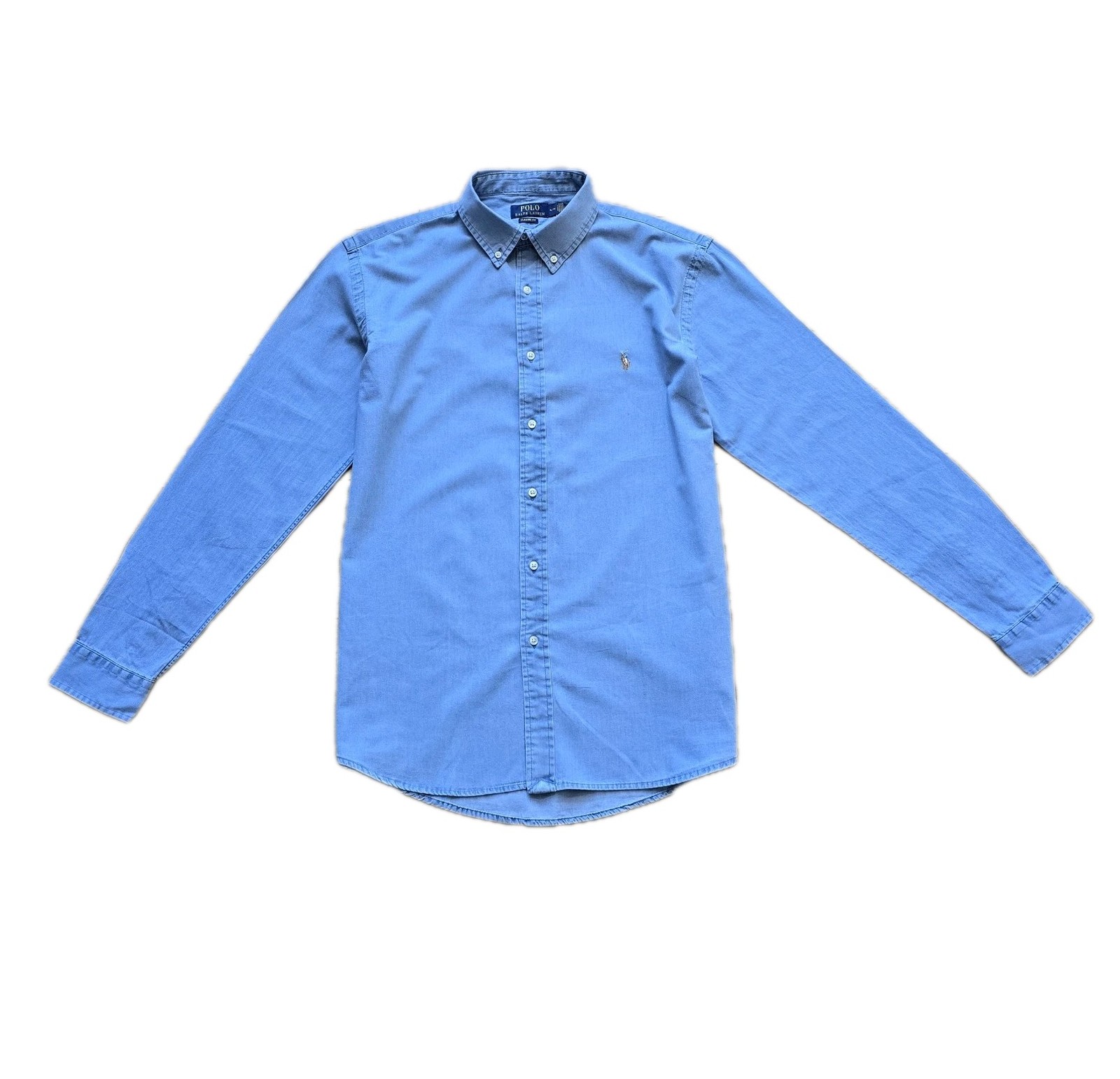 Polo Ralph Lauren Men’s Classic Fit Indigo Chambray Shirt Long Sleeve Button