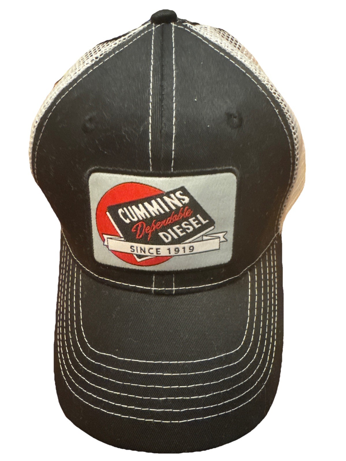 Cummins Dependable Diesel Since 1919 Mesh Snapback Trucker Hat Cap Black Patch