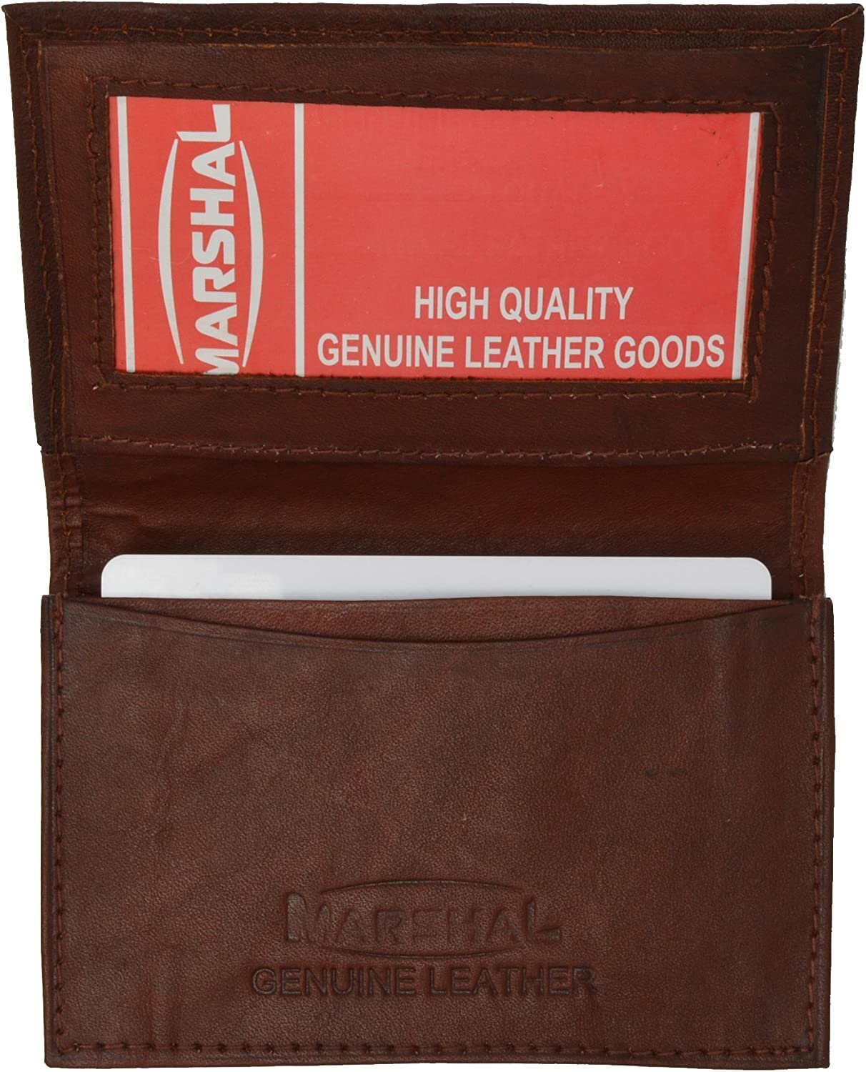 Marshal Wallet Genuine Leather Thin Business Card Case Minimalist Wallet