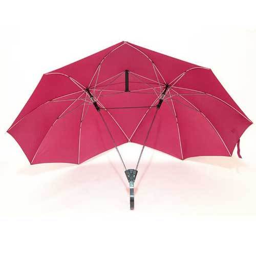 Two-People Modern Novelty Umbrella / Couple’s Umbrella – Dark Red