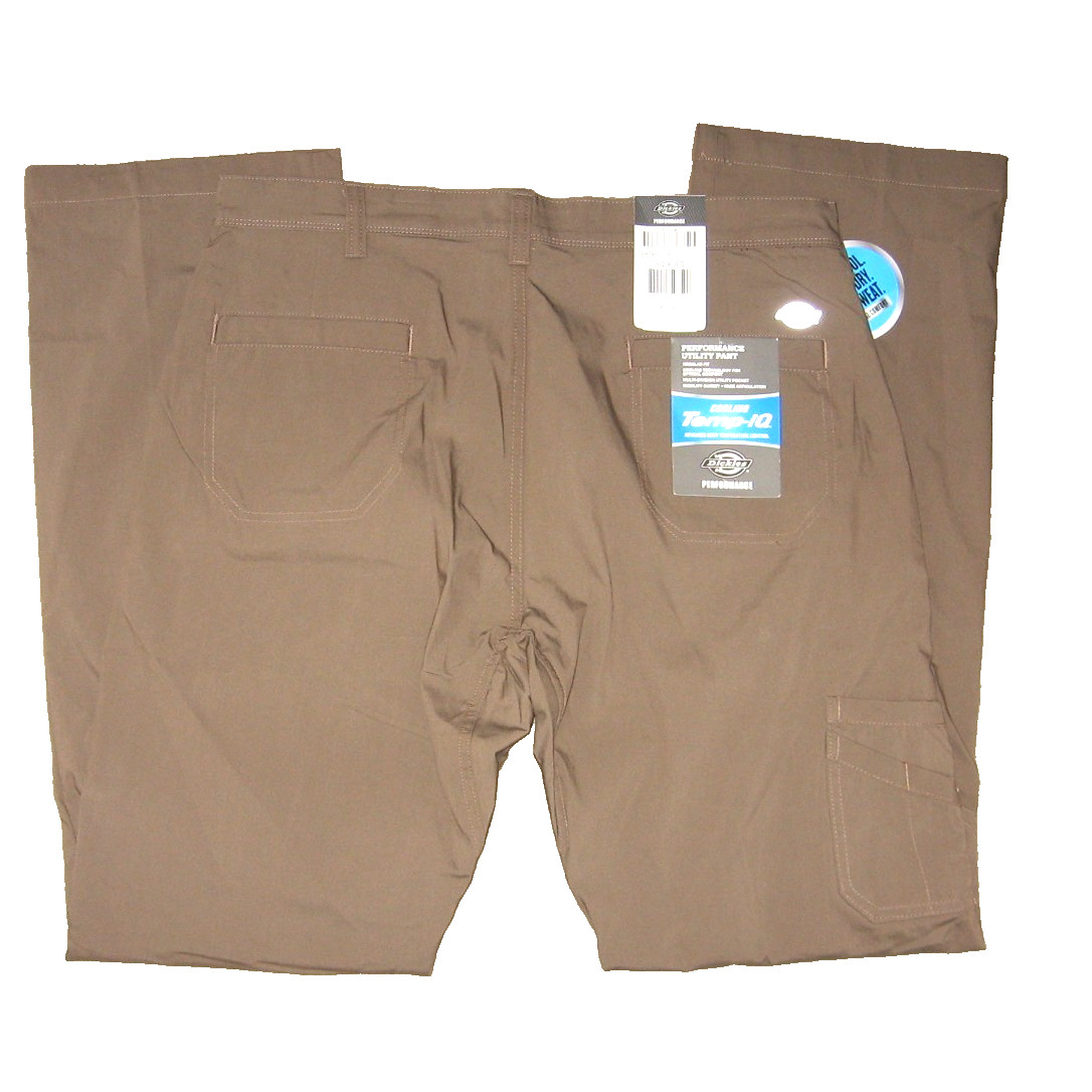 Mens Dickies Pants 34×34 Mushroom Performance Utility Pant Cooling Temp IQ New