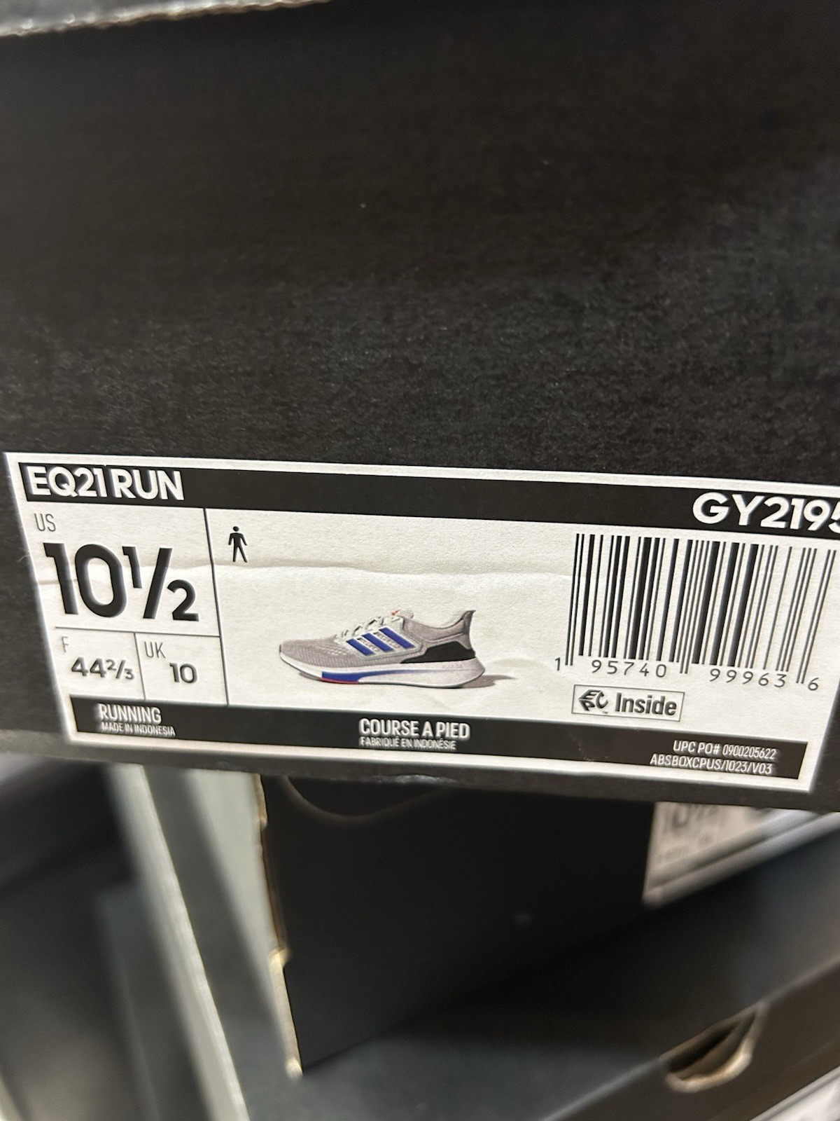Adidas EQ21 Run Low Halo Silver Royal Blue GY2195 Men’s Sz 10.5 New In Box