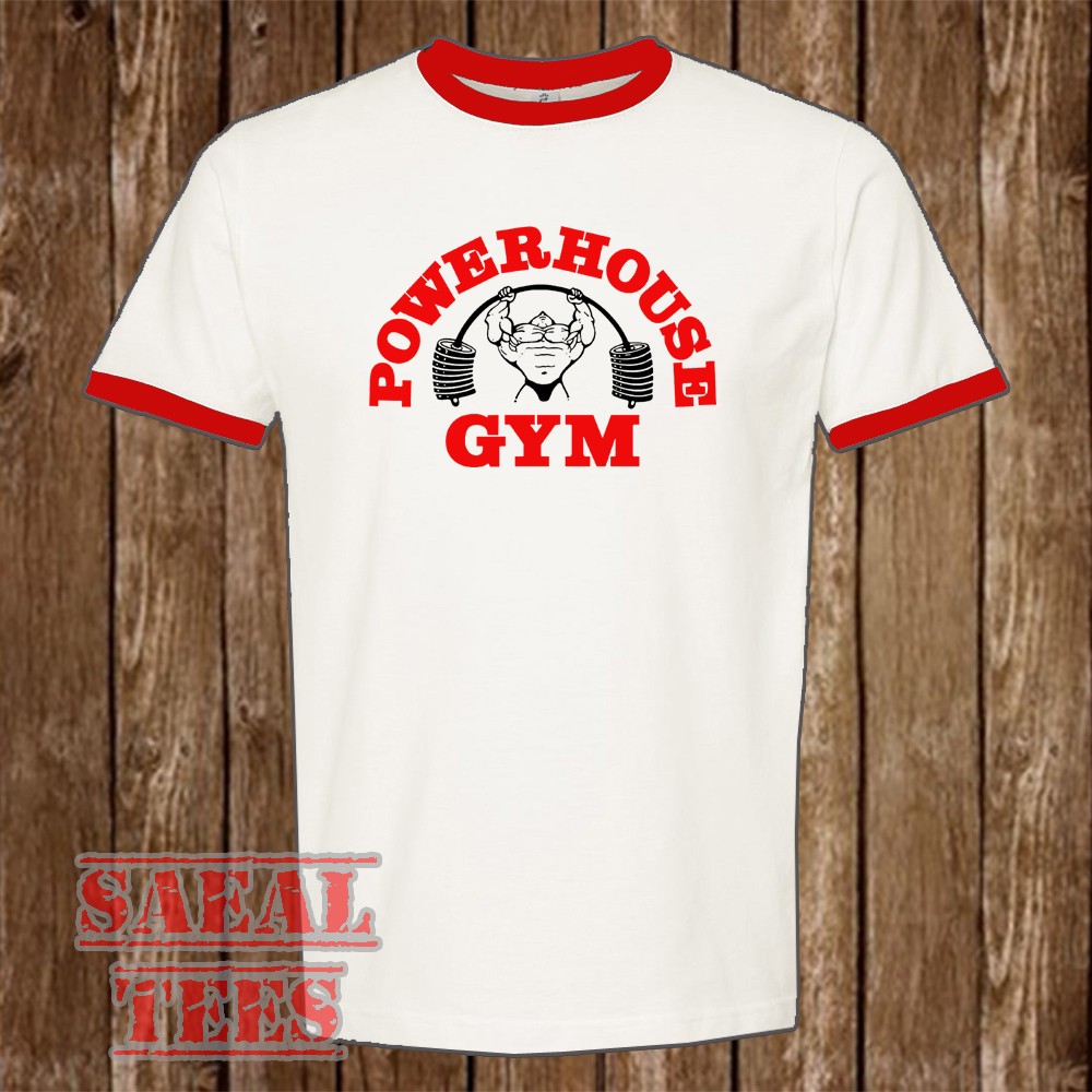 Powerhouse Gym Men’s Ringer Red Size S-3XL