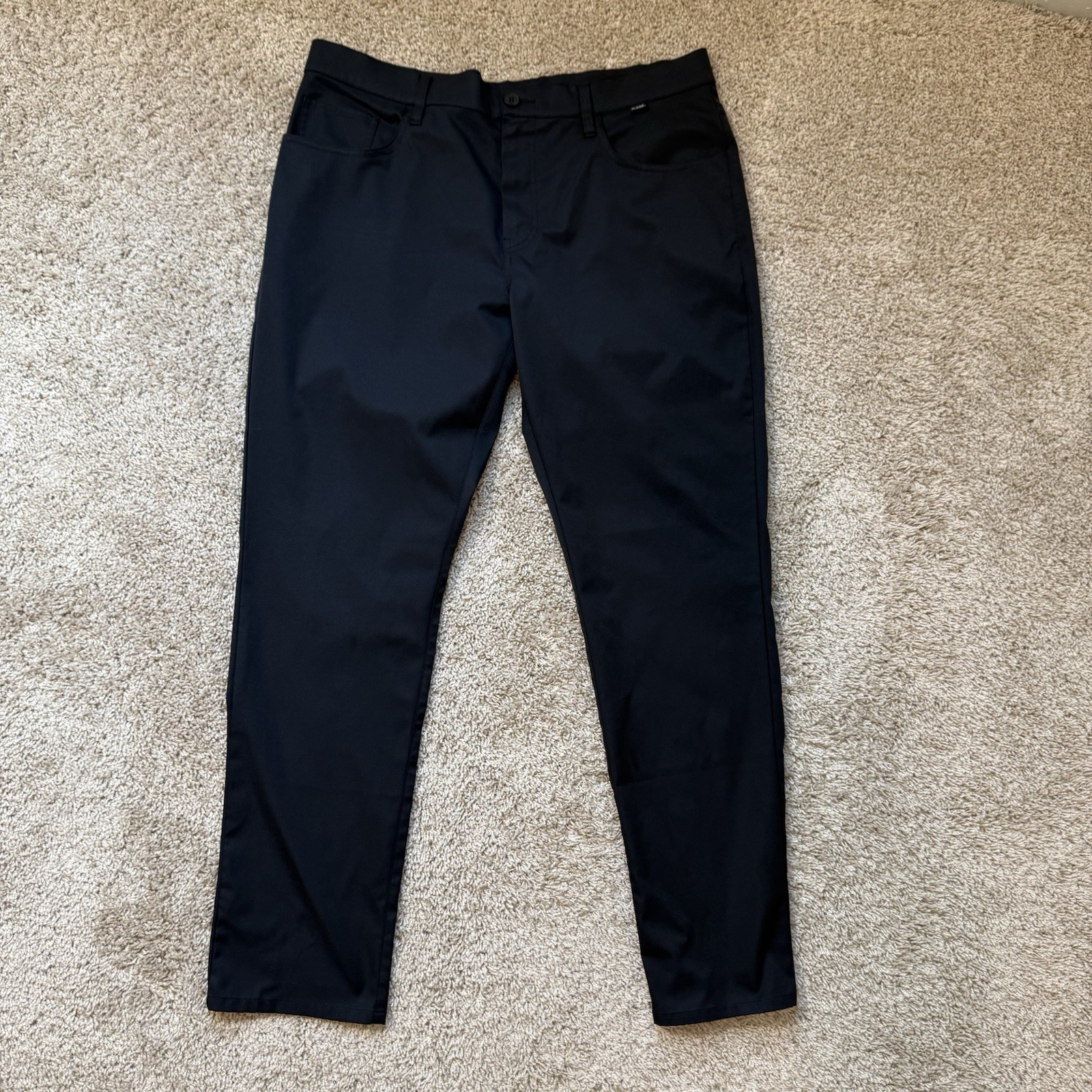 Travis Mathew Pants Mens 38×31 Black Open To Close 2.0 Chino Trouser 5 Pocket