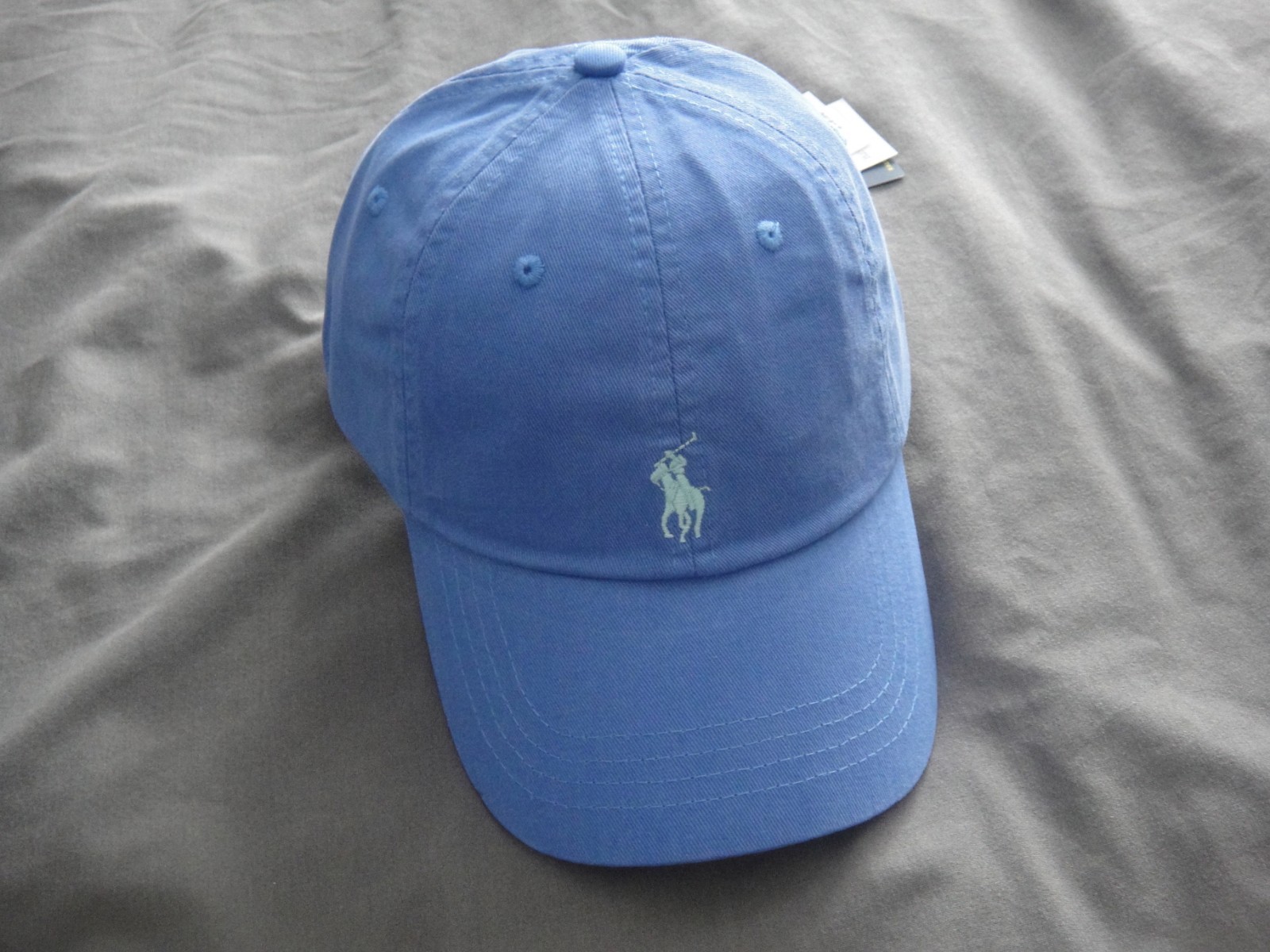 POLO RALPH LAUREN Men’s Light Blue One Size Cotton Chino Adjustable Ball CAP,NWT