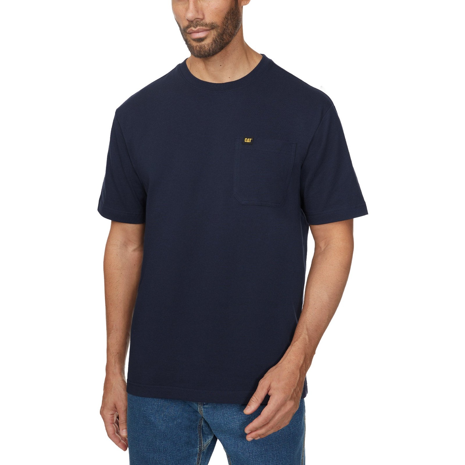 CAT Caterpillar Men’s Pocket T-Shirt 100% Cotton Short Sleeve Workwear Tee S-XXL