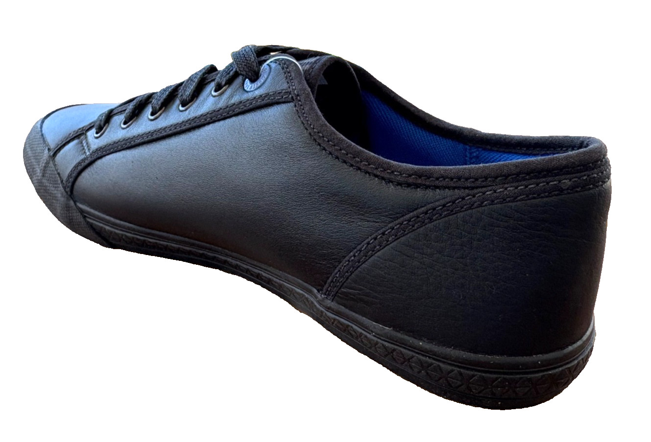 Le Coq Sportif Deauville Black Men Leather Sneakers 42 Athletic Shoes 9 Trainers