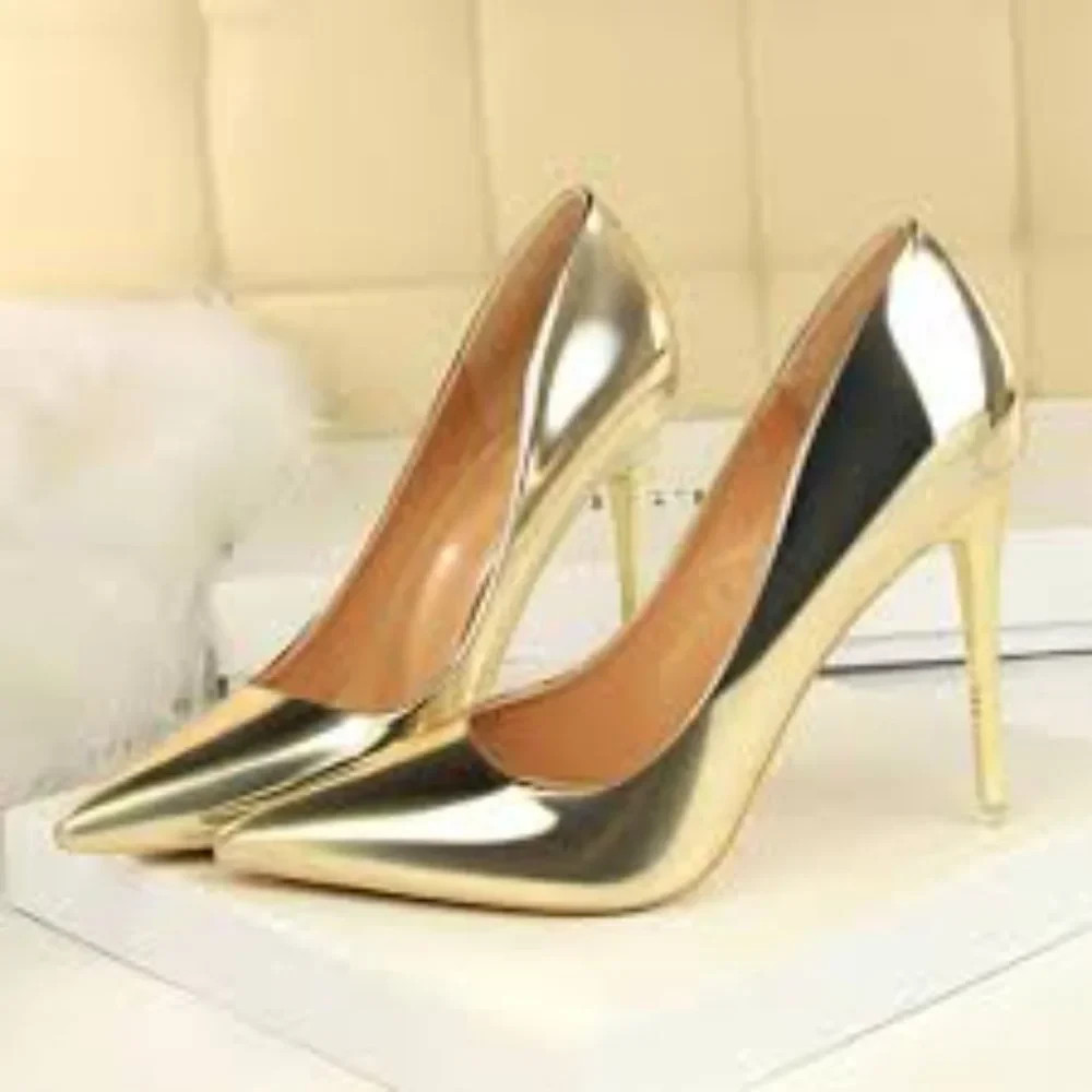 Metallic Gold Stiletto Heels