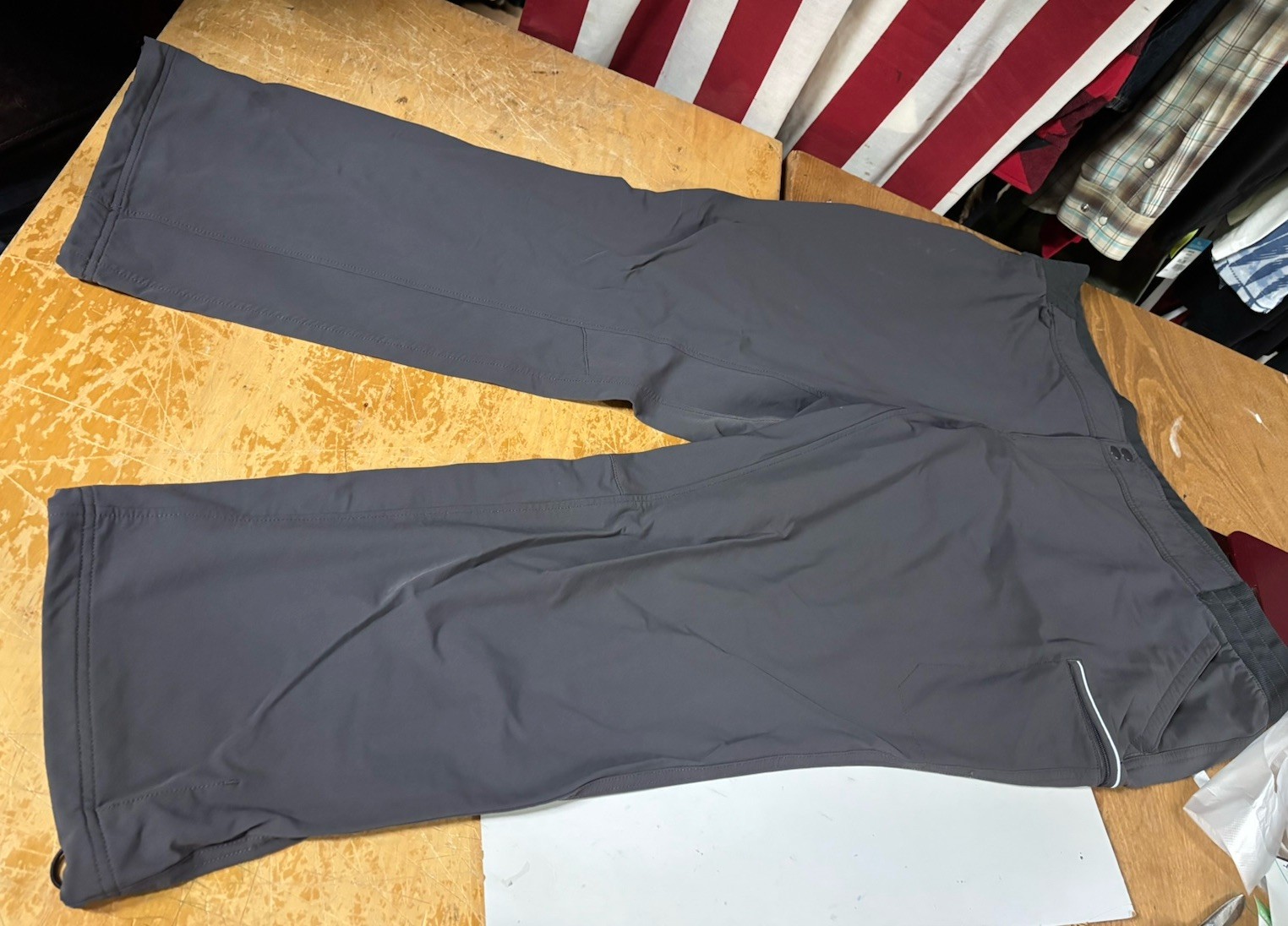 Duluth Black Hills Flex Cargo Fleece-lined Grey Nylon Pants Women Plus 24W