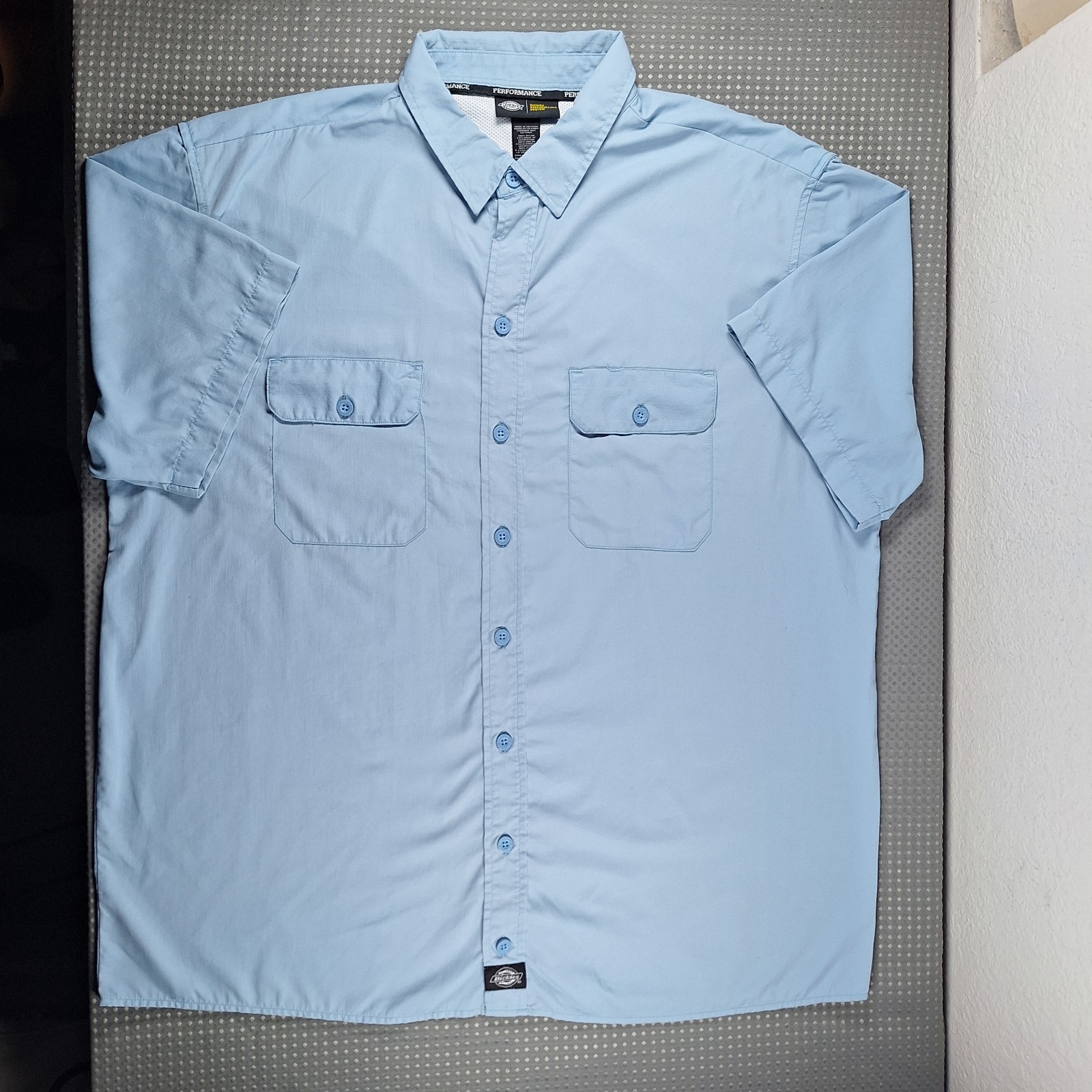 Dickies Performance System Vented Shirt Men’s 2XL Blue Short Sleeve Nylon