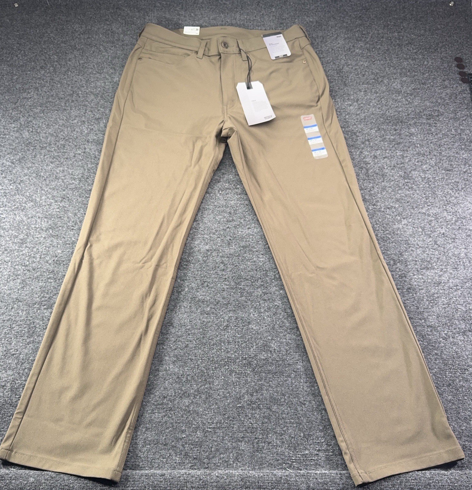Levi’s 514 Tech Olive Green High Stretch Pants 34×32 Cooling NWT