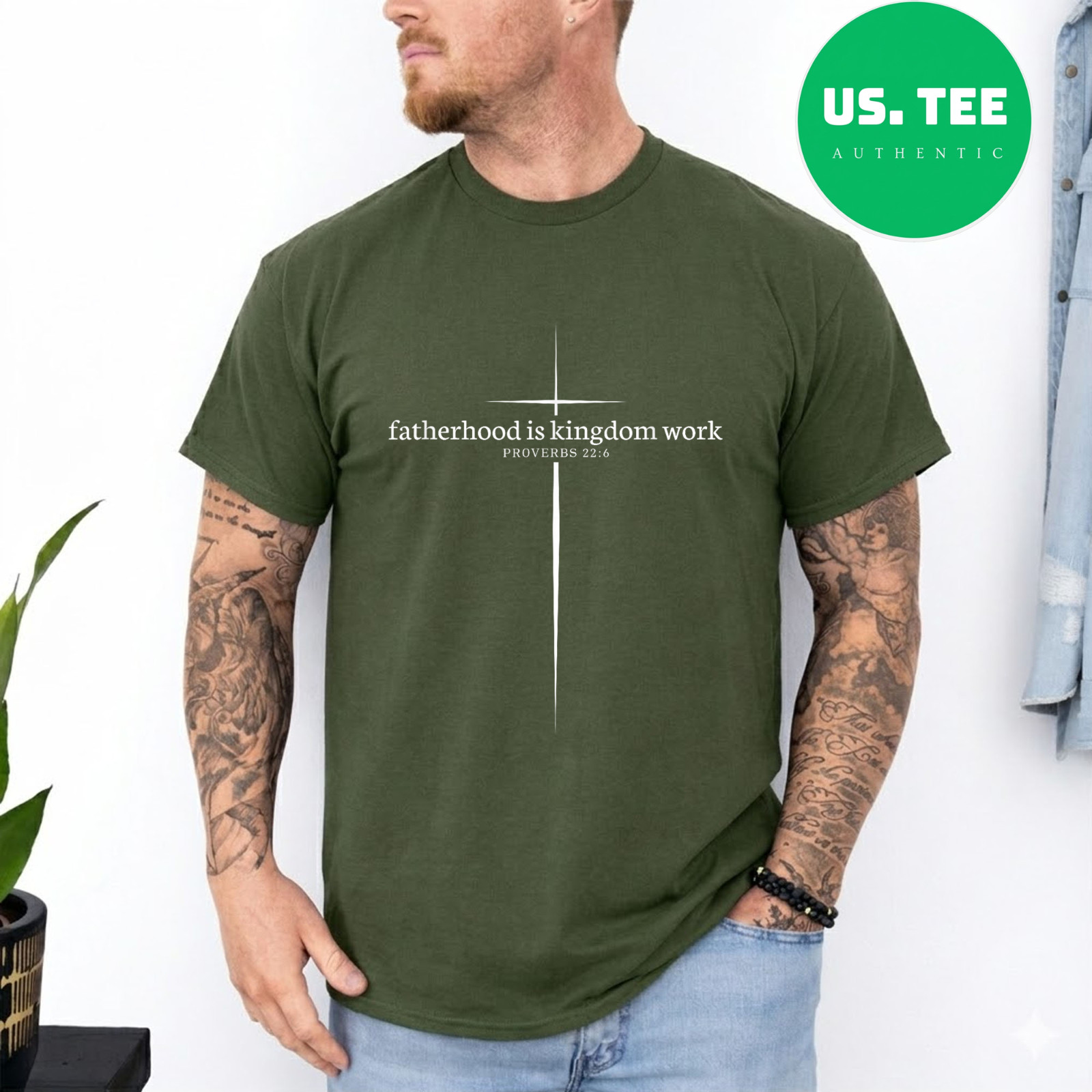 Fatherhood is Kingdom Work Christian Dad Men Father’s Day T-Shirt
