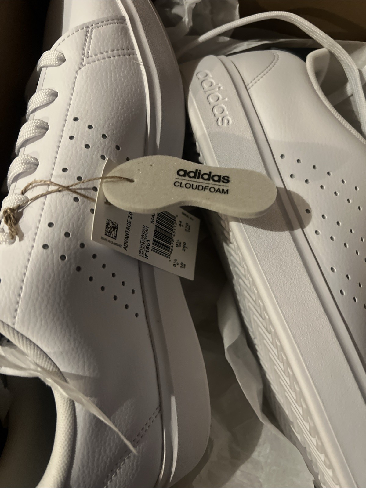 ADIDAS ADVANTAGE 2.0 Men’s NEW Cloud White Athletic Shoes Sneakers US SZ: 10