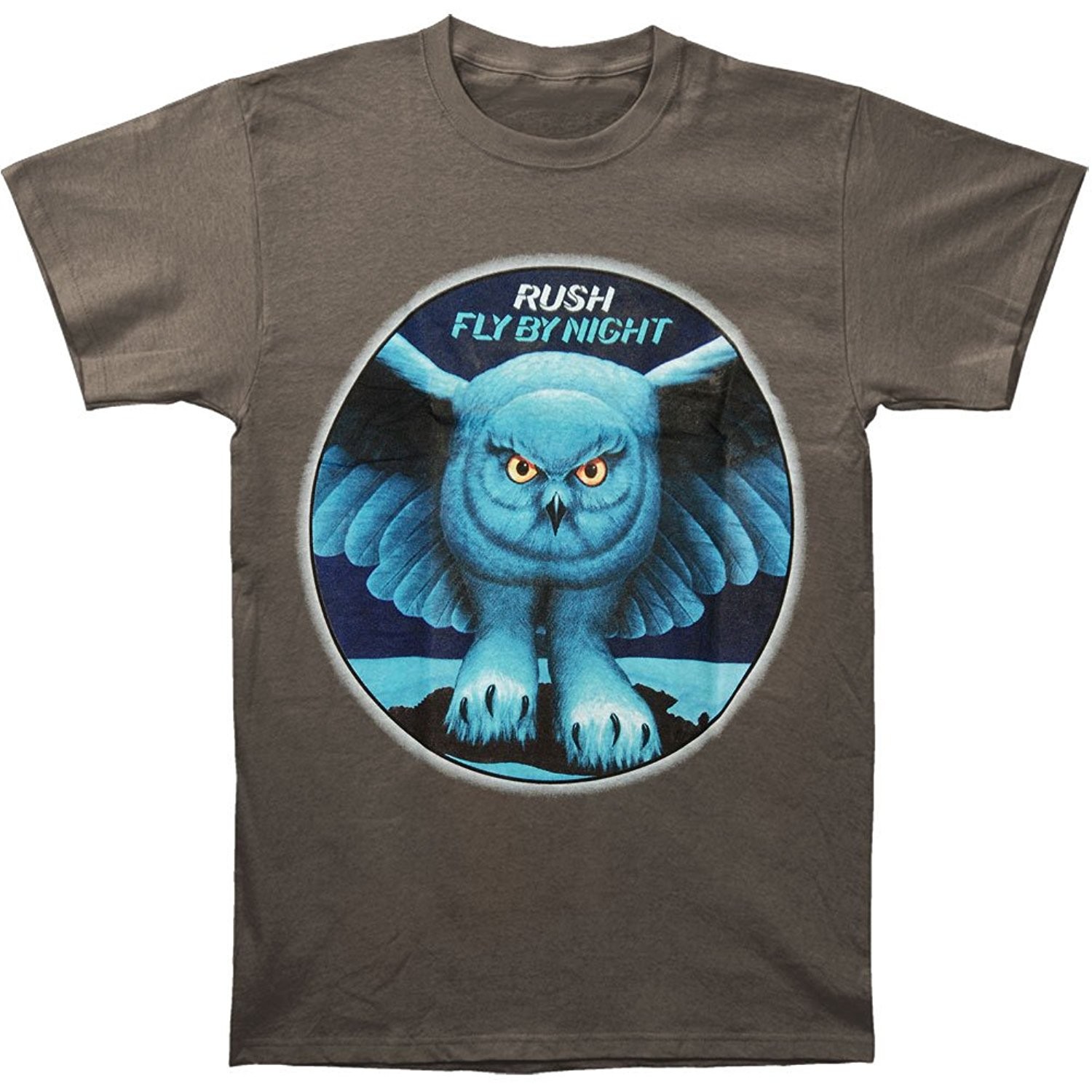 Authentic RUSH Fly By Night Slim Fit T-Shirt Grey S M L XL 2XL NEW