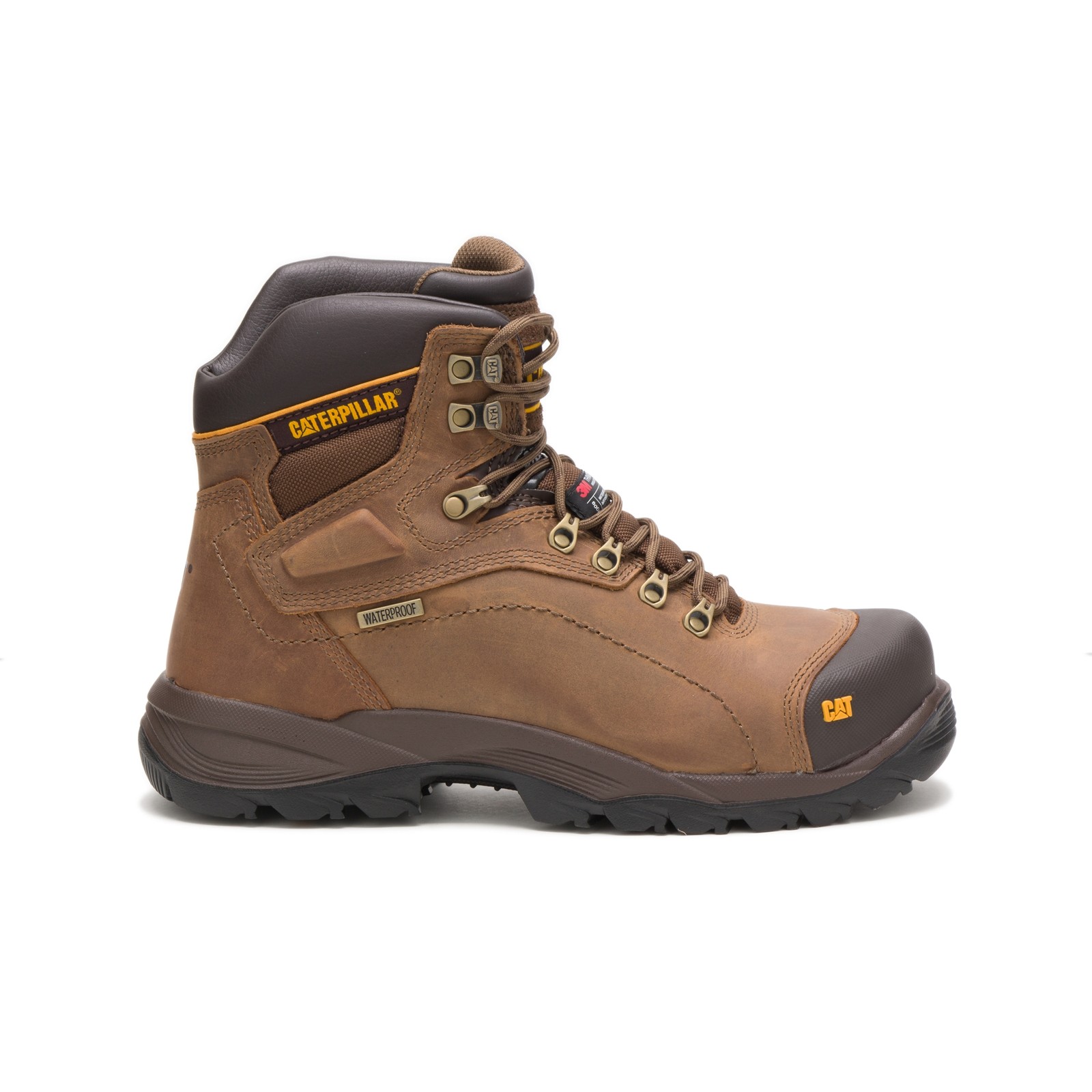 Caterpillar Men Diagnostic Hi Waterproof Thinsulate Steel Toe Work Boot Dark