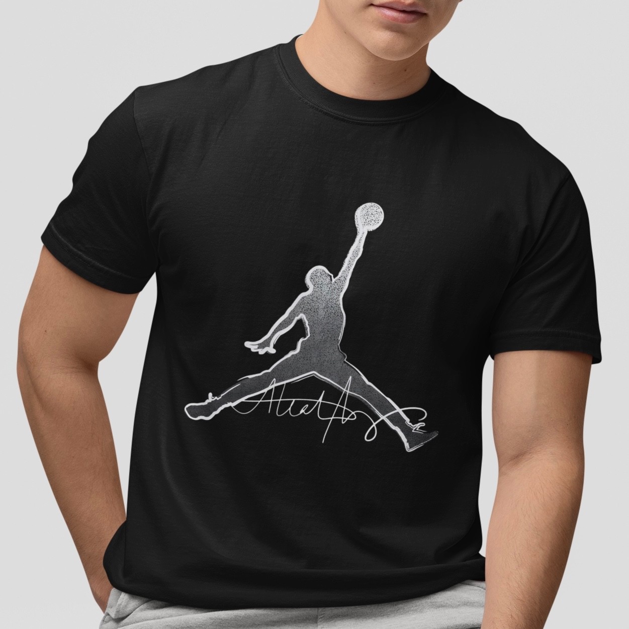 Retro Basketball Jumpman Graphic T-Shirt Cool Hip Hop Streetwear Sports Tee