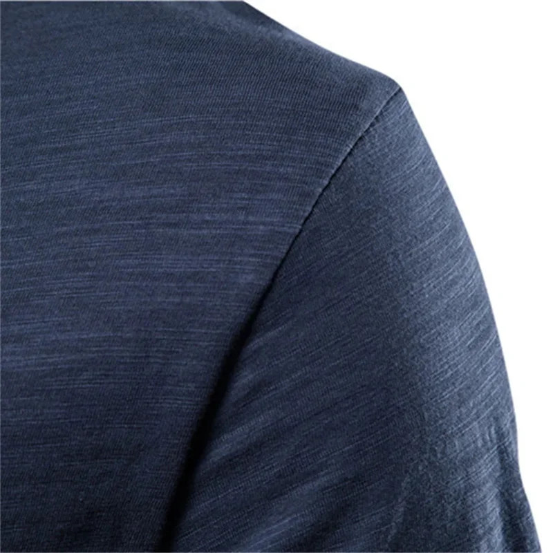 Men’s 100% Cotton V-Neck Slim Fit Solid Color Short Sleeve T-Shirt