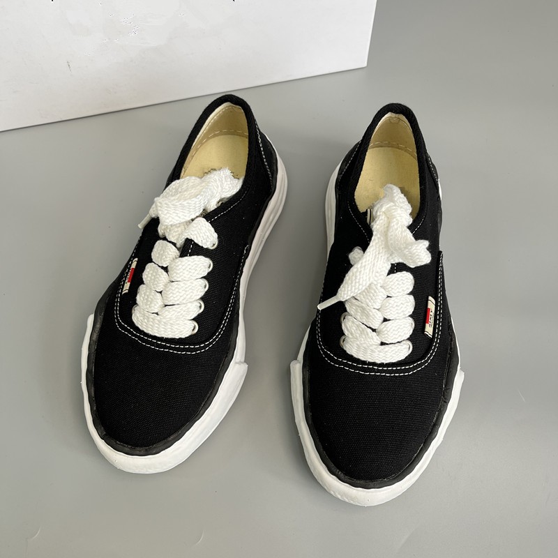 Maison Mihara Yasuhiro Unisex Canvas Platform Preppy Casual Sneakers NEW