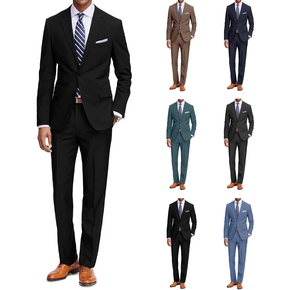Braveman Men’s Two Piece Classic Regular Fit Suits
