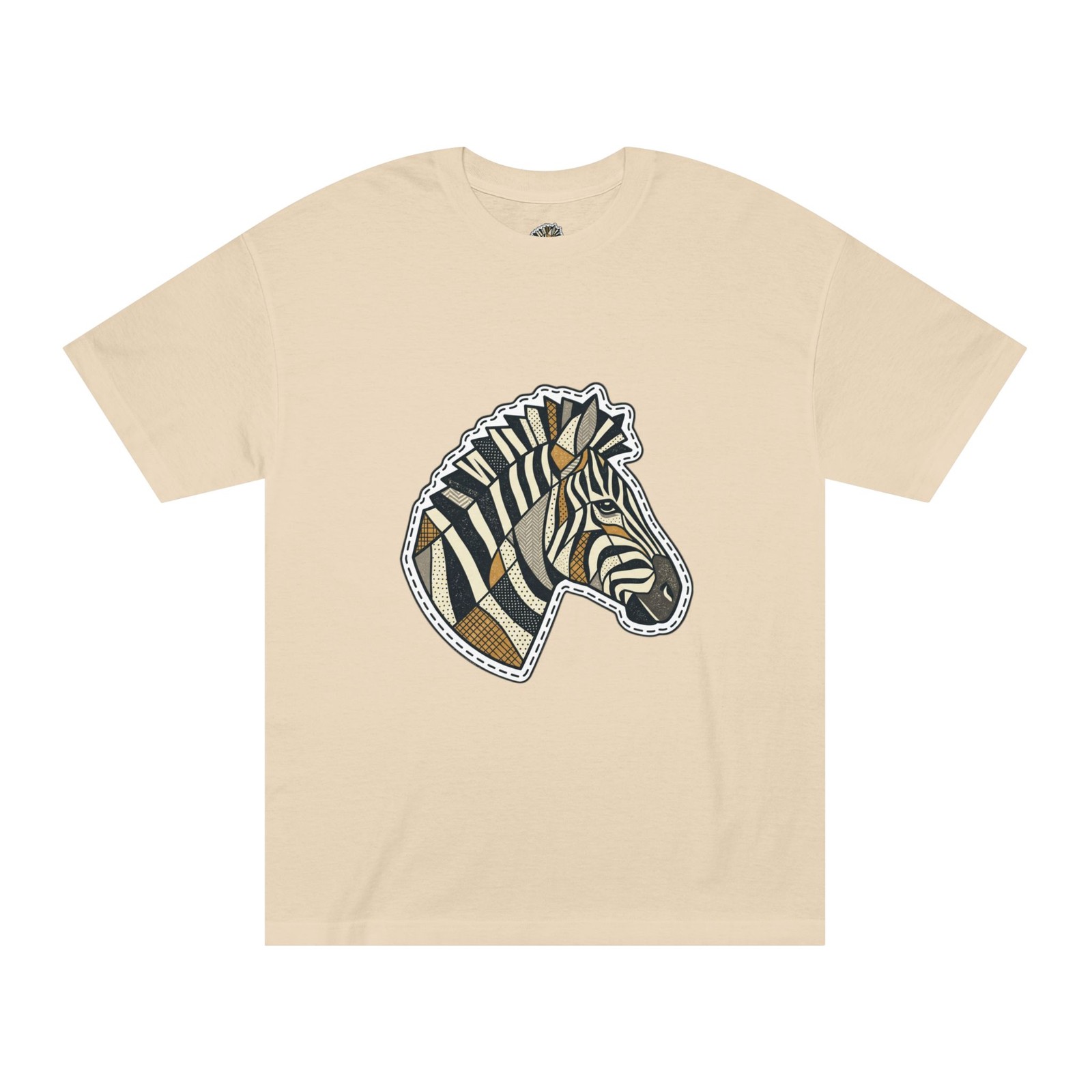 Tribal Zebra Head T-Shirt | Animal Print Illustration