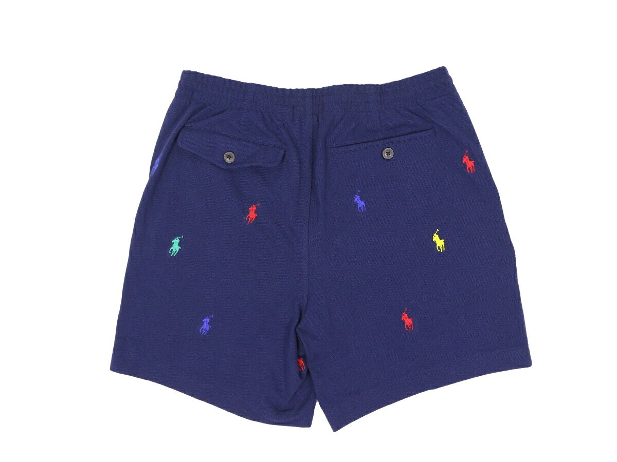 Polo Ralph Lauren Multi-Pony Cotton Sweat Shorts – Navy (Multi-Color ponies) –