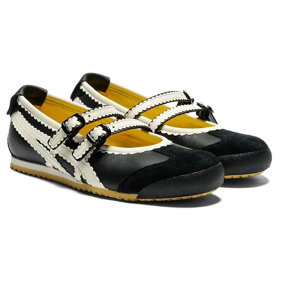 Patou x Onitsuka Tiger Mexico 66 Tgrs Mary Jane Black/Cream Ballet Flats Casual