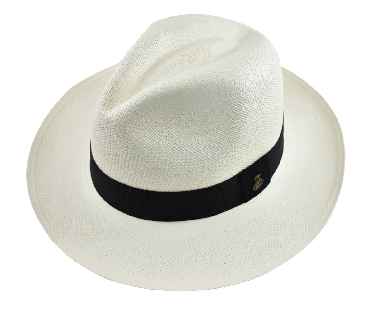 White Fedora | Genuine Panama Hat | Handmade in Ecuador | EA + HatBox