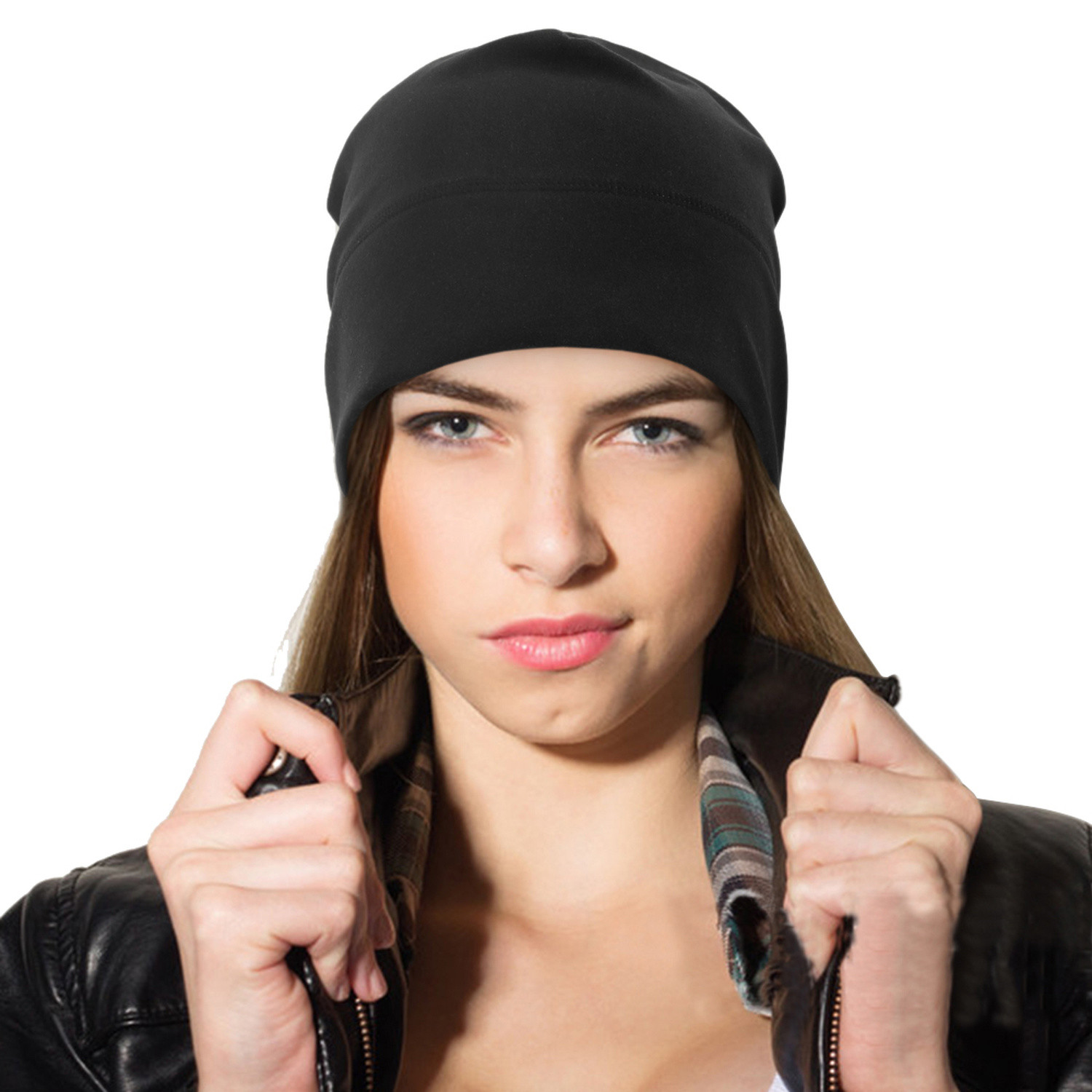 Winter Warm Cap Windproof Fleece Hat Skull Cap Running Beanie Hat for Men Women