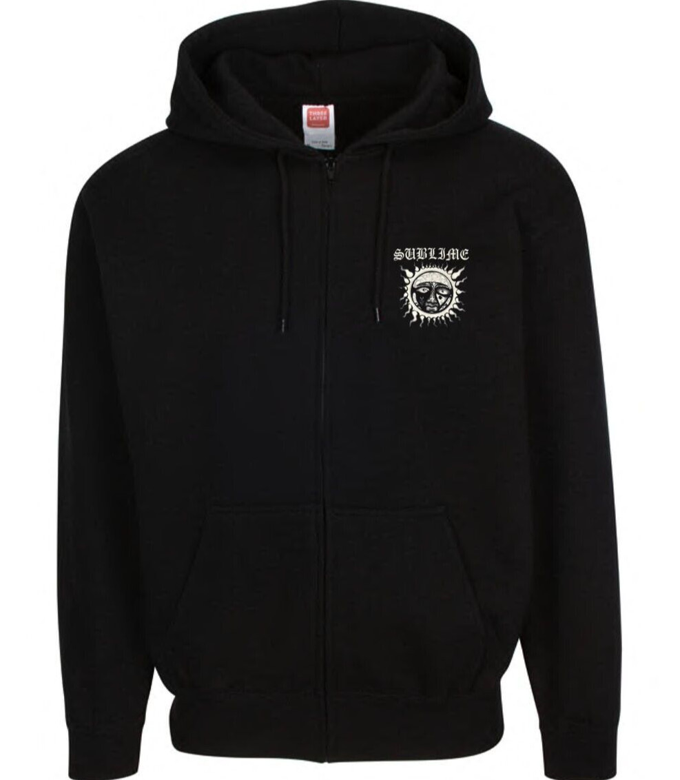 Sublime American Band Men’s Black Zip Sweater (Multiple Variations)