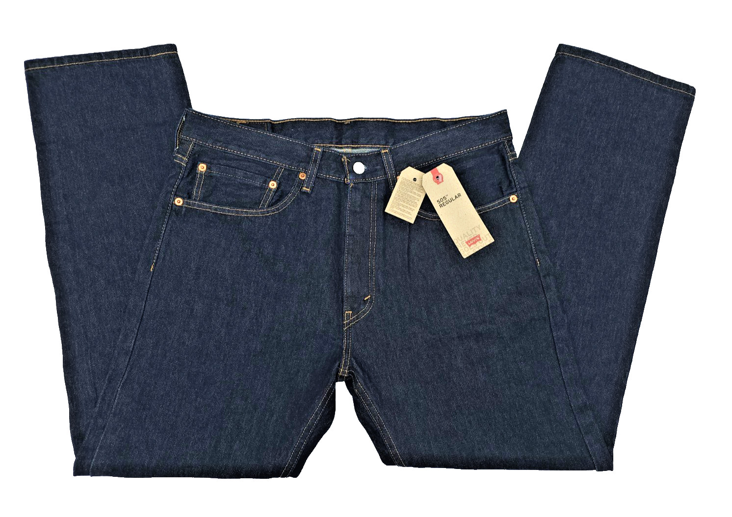 Levi’s 505 Regular Fit Straight Leg Jeans Dark Wash Men’s 35×30 NWT New With Tag