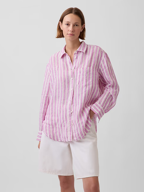 GAP – 100% Linen Oversized Shirt – Sale Off