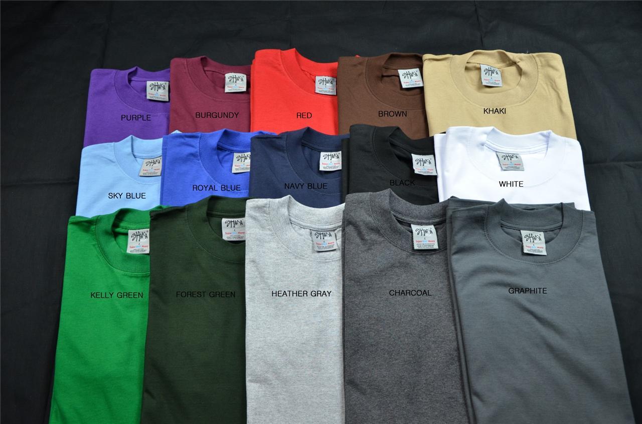 5 Shaka Wear Super Max Heavy Weight T-shirts Color Plain Blank Tee New S-7XL