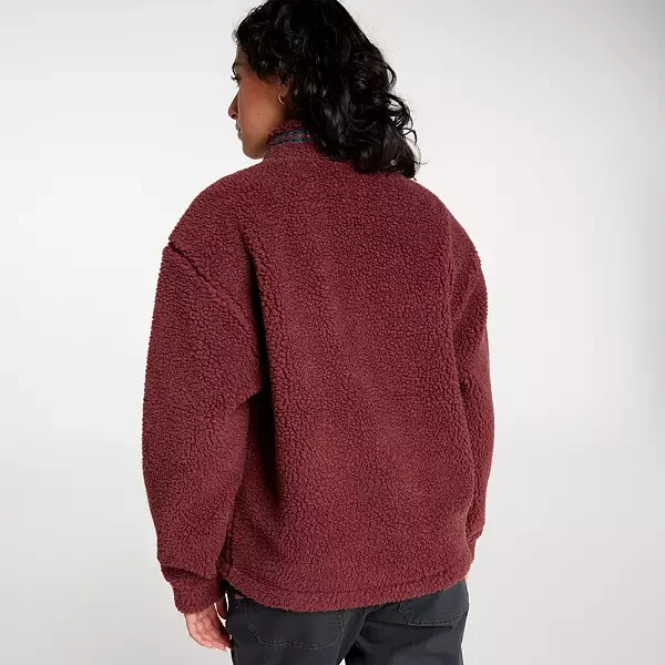 ALPINE DESIGN ‘ 1/4 SNAP SHERPA PULLOVER ‘ SIZE XL ‘ DARK AUBURN ‘ WOMENS