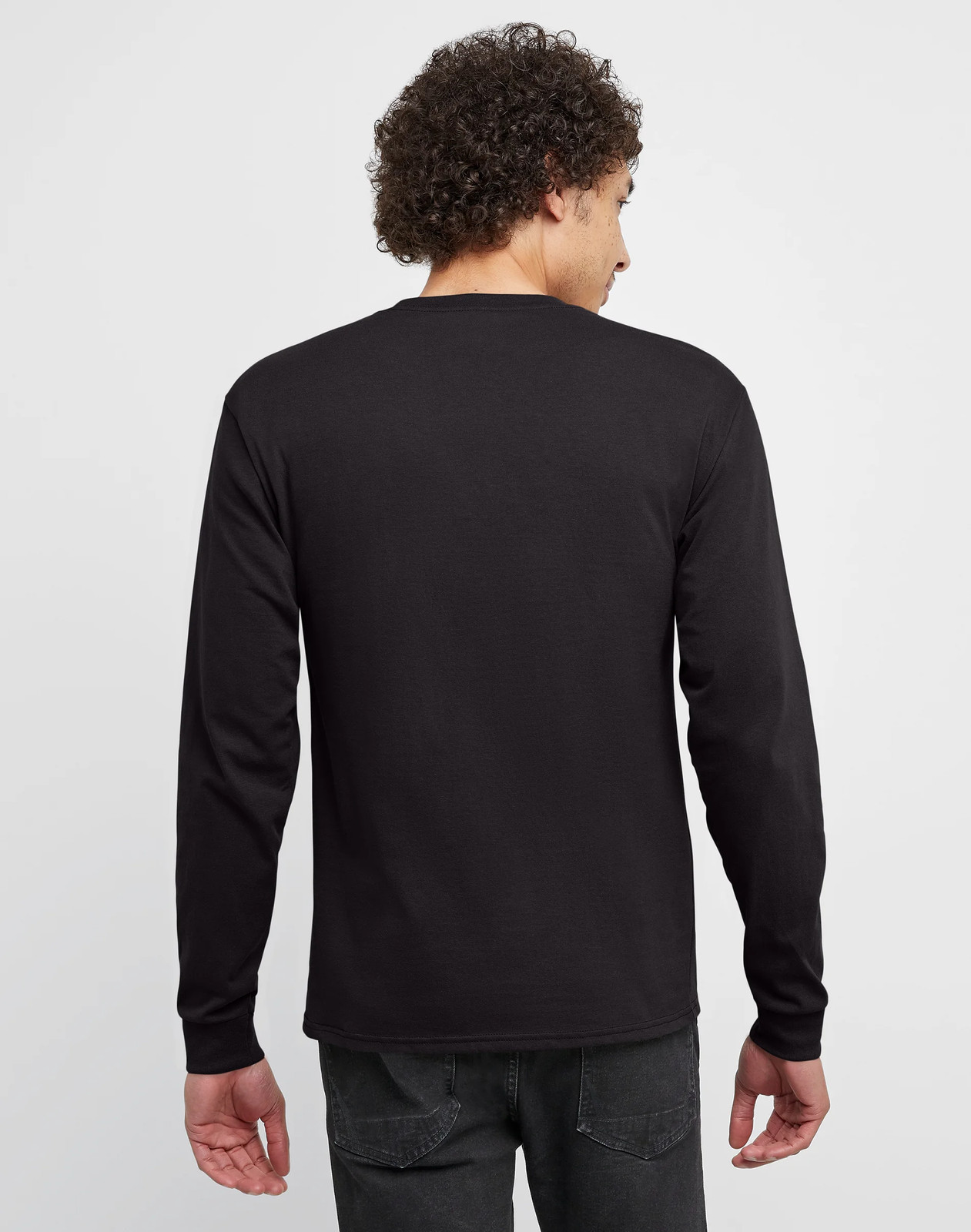 Hanes Essentials Men’s Cotton Long Sleeve T-Shirt, Value 4-Pack