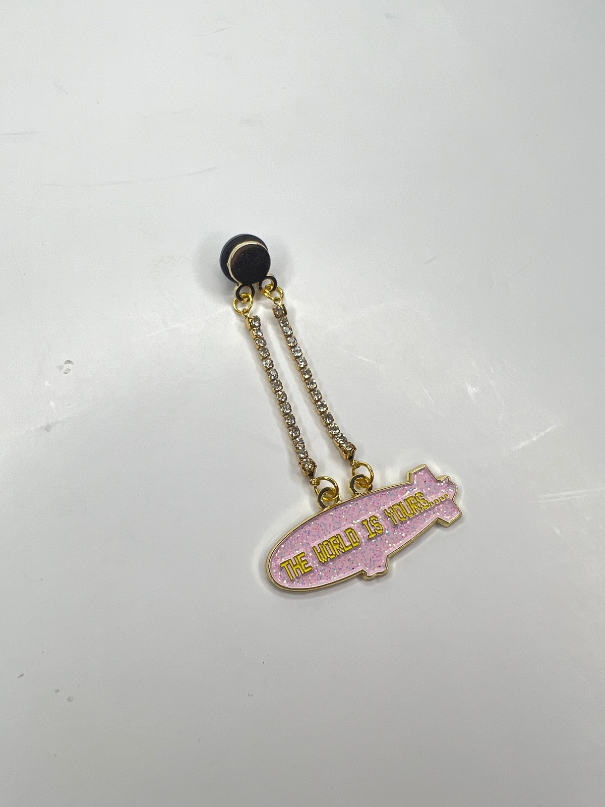The World Is Yours (Diamond Cottton Pink) Hat Pin